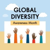 Global diversity awareness template Instagram-Beitrag