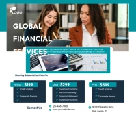Global Financial Services Ad Template Medium Rectangle