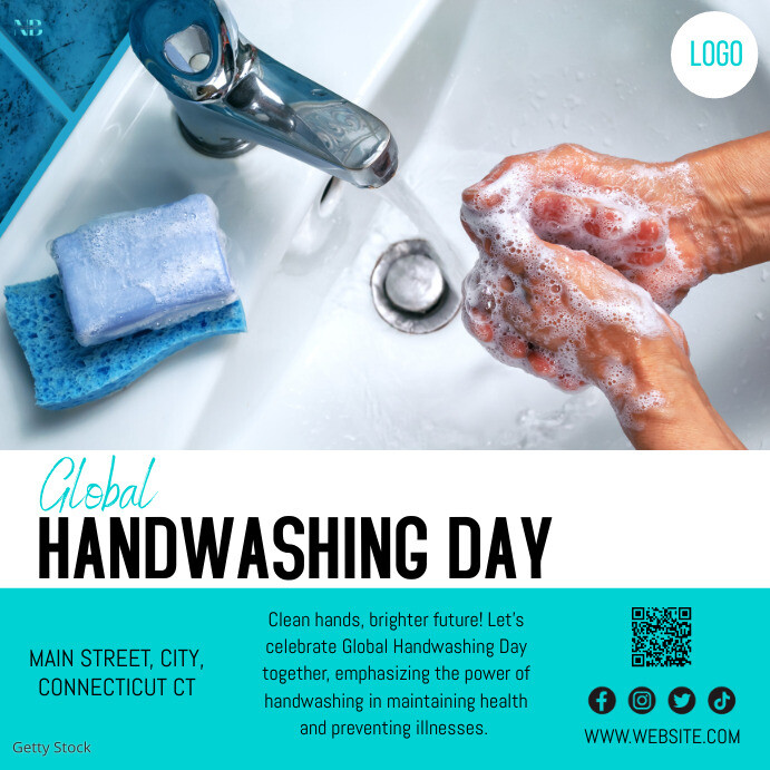 Global Handwashing Day Template | PosterMyWall Global Handwashing Day Template | PosterMyWall