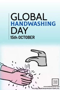 Global handwashing day template 海报