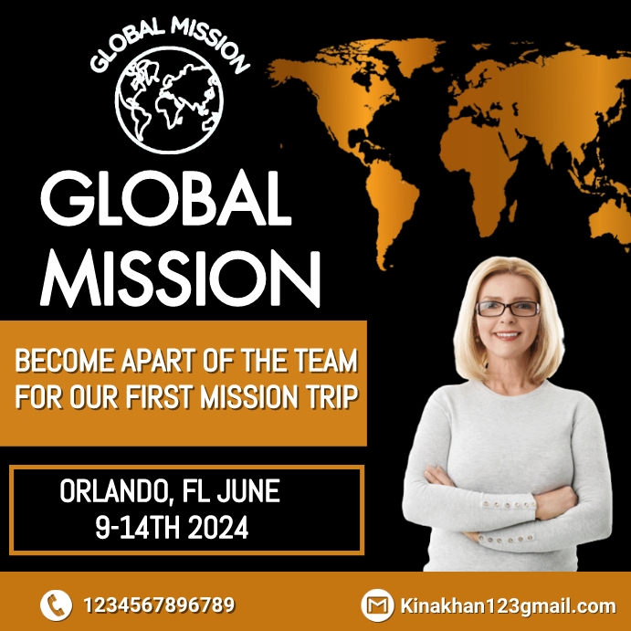 Global Missions Flyers, earth day flyers, by Post Instagram template