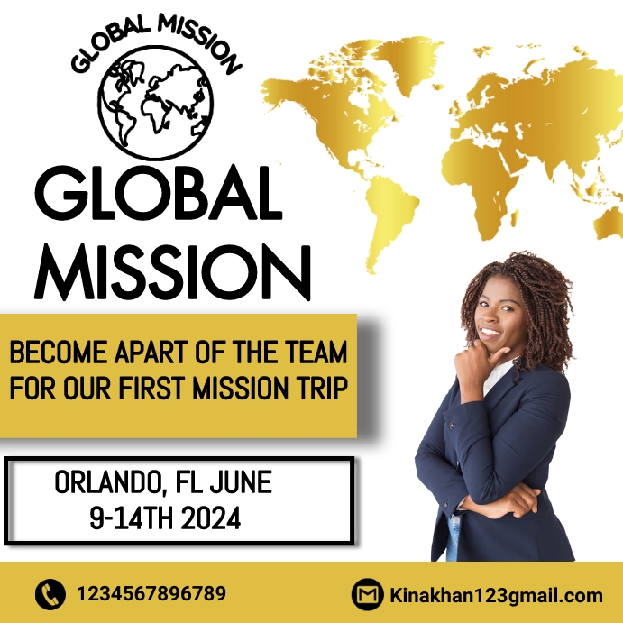 Global Missions Flyers, earth day flyers, by Pos Instagram template