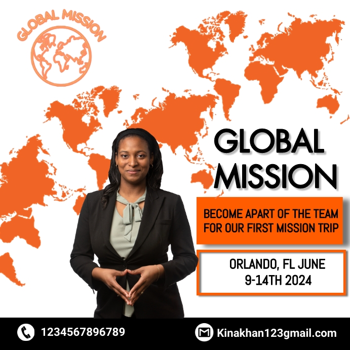 Global Missions Flyers, earth day flyers, chu Instagram Post template