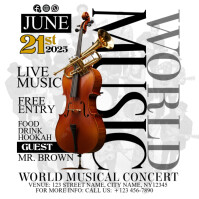 Global Music Night 2025 Publicación de Instagram template