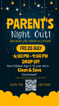 Hitam Parent's Night Out Event Instagram Story Template