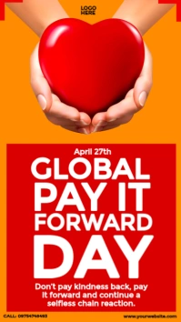 Global Pay It Forward Day Design Instagram Story template