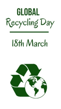 global recycling day, recycling day post Instagram Story template