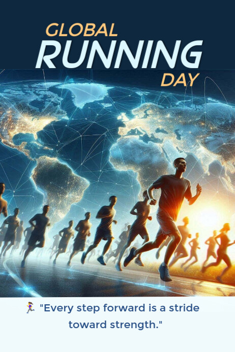 Global running day Poster template