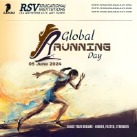 Global Running Day Publicación de Instagram template