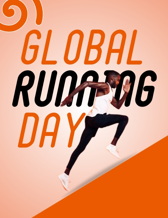 Global Running Day Folder (US Letter) template