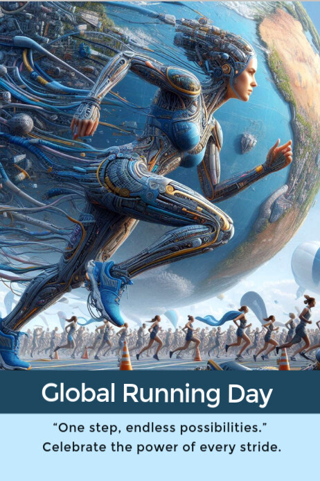 Global running day Poster template