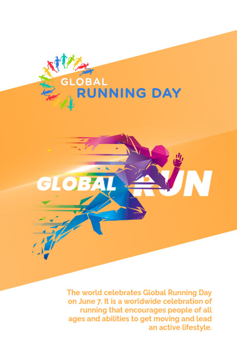 Global Running Day Poster template