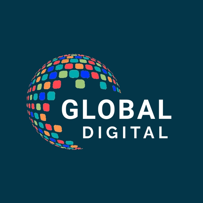 Grobel Logo Global Technology Logo Template | PosterMyWall