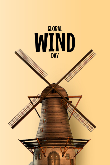 Global Wind Day Poster Template | PosterMyWall
