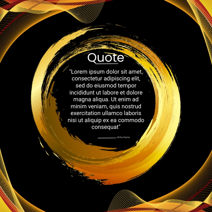Color Gold Quotes Gold Black Quote modern Template | PosterMyWall