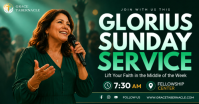 Glorius Sunday Service Gedeelde afbeelding op Facebook template
