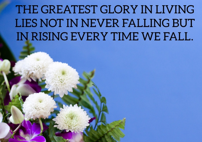 GLORY AND FALLING QUOTE TEMPLATE A3
