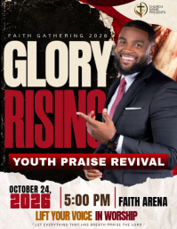 Hitam Youth Praise Revival Flyer Template
