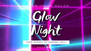 Glow Disco Party Night Video Promotion template facebook