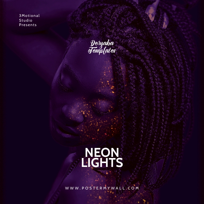 Backlight Design Cd Glow in the Dark Neon Light CD Cover Template | PosterMyWall