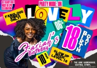 Glow Up Bash Birthday Takeover A4 template
