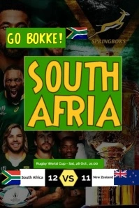 Go Bokke! Oct 23 Poster template