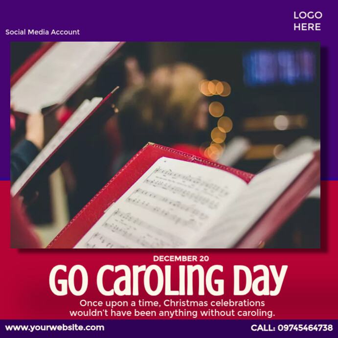 go caroling day Template PosterMyWall