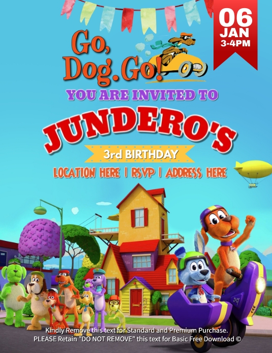 Go Dog Go! 传单(美国信函) template