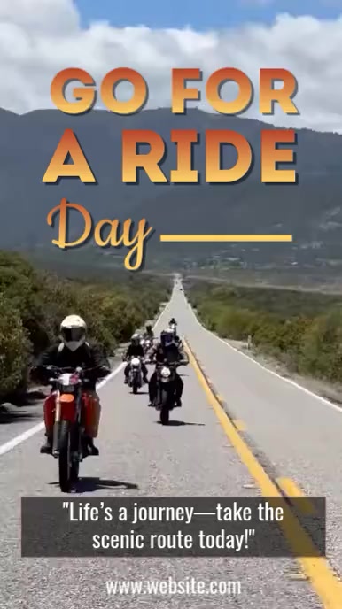 go for a ride day Template | PosterMyWall