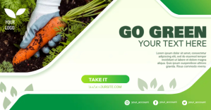 Go Green Banner Facebook 共享图片 template