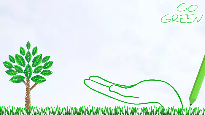 Go Green Eco Nature Poster Background Apresentação (16:9) template