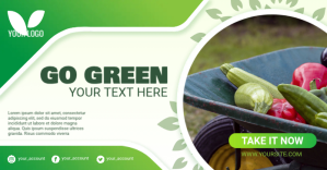 Go Green Flyer Gambar Bersama Facebook template