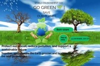 Go Green Poster template