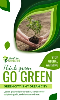 Go Green Poster Oficio US template