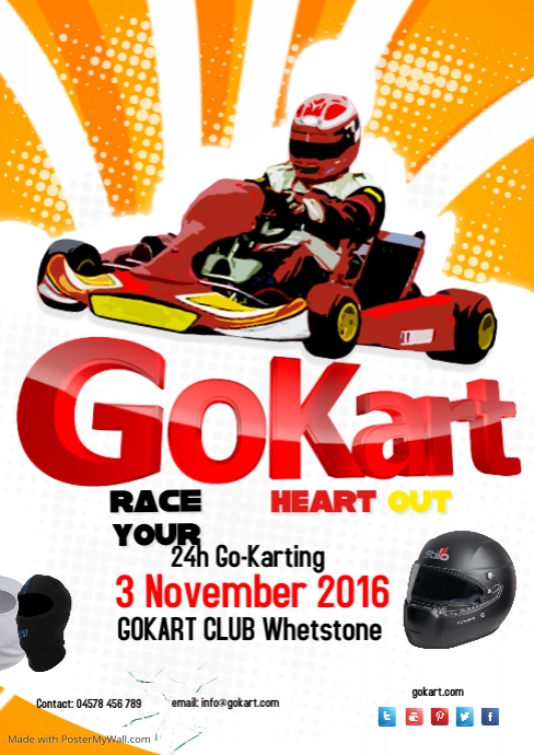 Go Kart Poster Template PosterMyWall