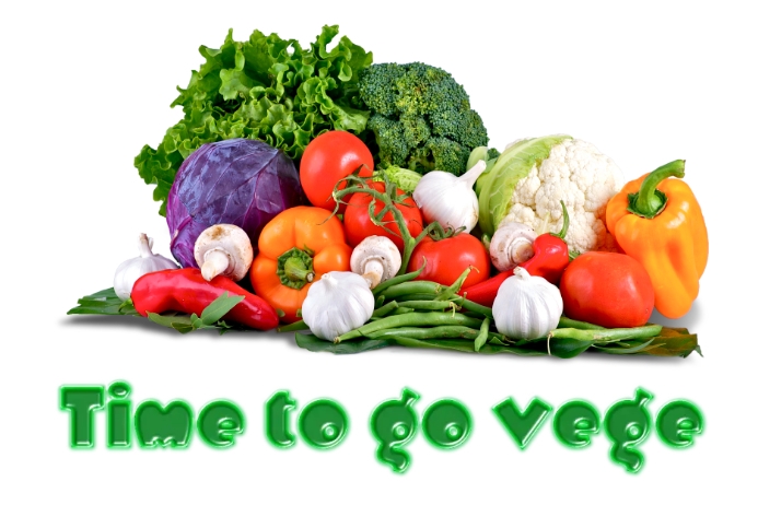 Go veggie template Plakat