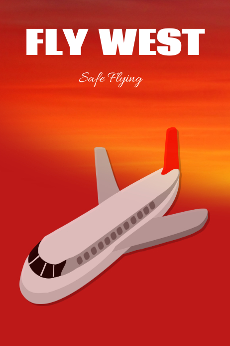 Fly West Poster template