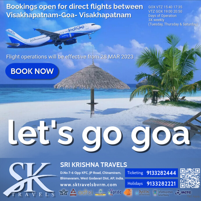 Goa flight Template | PosterMyWall