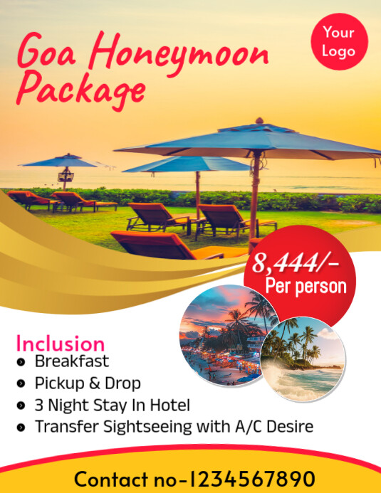 Goa Flyer Goa honeymoon package Template | PosterMyWall