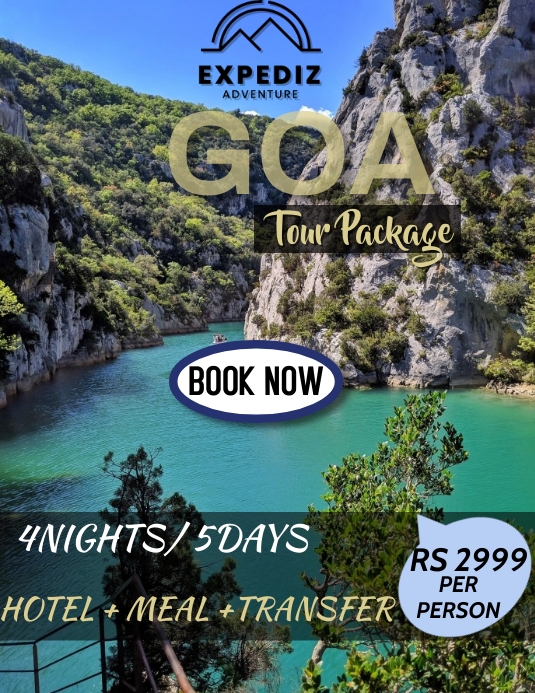 Goa Flyer Goa travel flyer Template | PosterMyWall