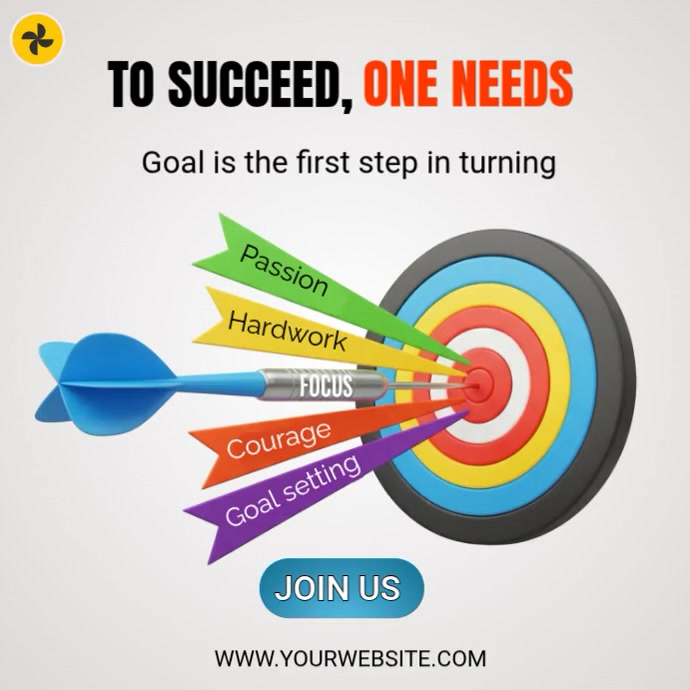 Goal Setting Motivation Template | PosterMyWall