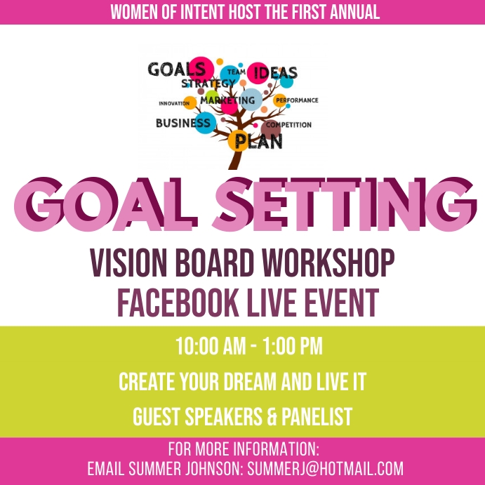 Goal setting virtual vision board workshop โพสต์บน Instagram template