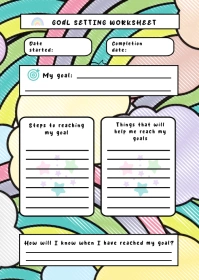 Goal Setting Worksheet A6 template