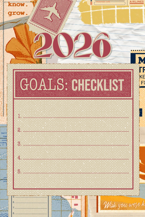 2026 Checklist.pdf Goals Checklist For 2026 Template | PosterMyWall