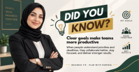 Branco Business Productivity Tips Portada de evento de Facebook Template
