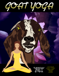 goat yoga event flyer template customize | PosterMyWall