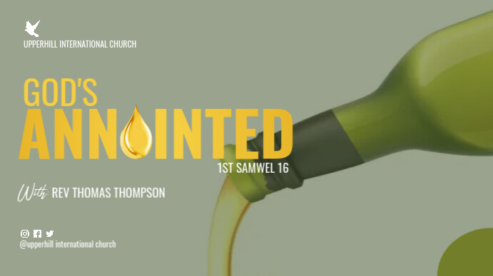 Annointed Lettering God's Annointed Template | PosterMyWall