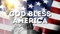 God Bless america statue of Liberty Flag ad Facebook Cover Video (16:9) template