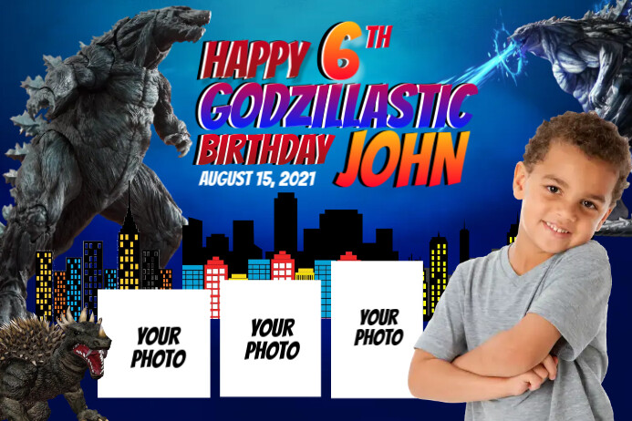 godzilla-theme-template-postermywall for Free Printable Godzilla Birthday Invitations Godzilla Theme Template | PosterMyWall for Free Printable Godzilla Birthday Invitations