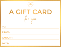 White Gold & White Gift Card Voucher Card Ticket Flyer Template